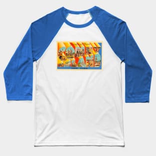 Greetings from Coney Island, New York - Vintage Large Letter Postcard Baseball T-Shirt